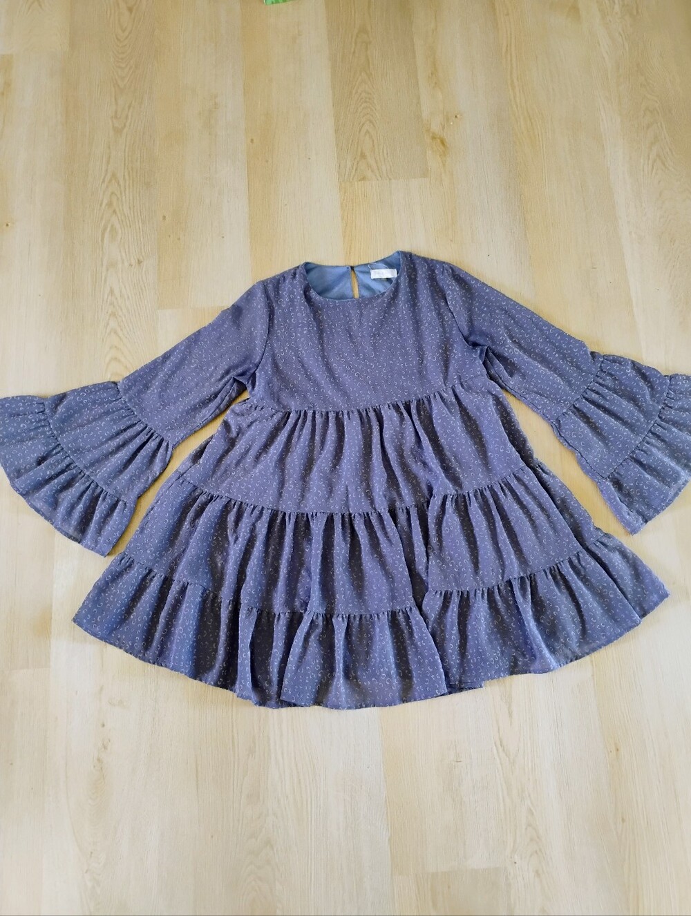 Altar'd State Dusty Purple Tiered Ruffle Dress